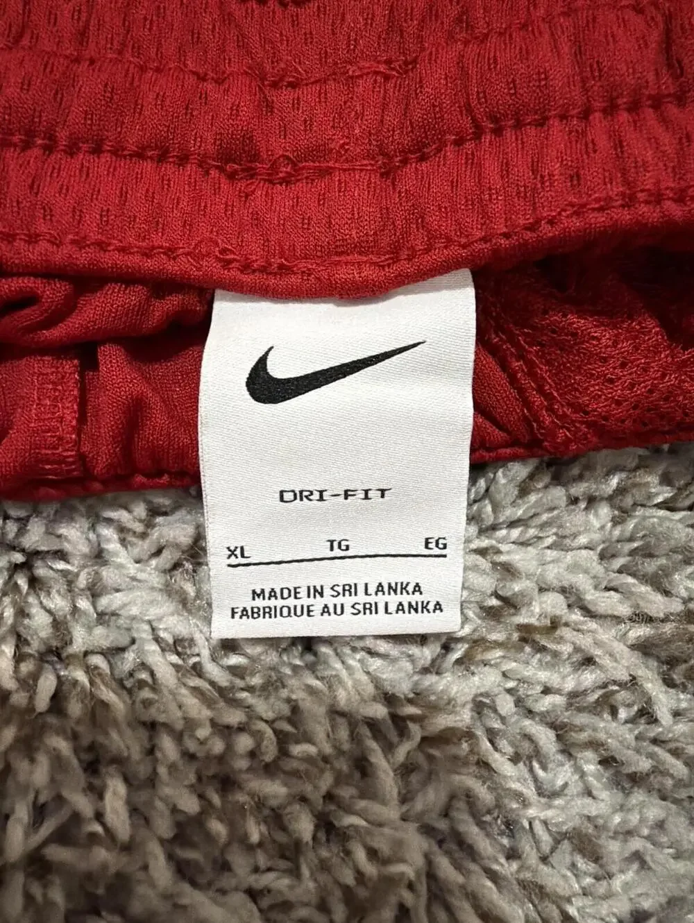 Nike Boys Red Gym Basketball Shorts XL